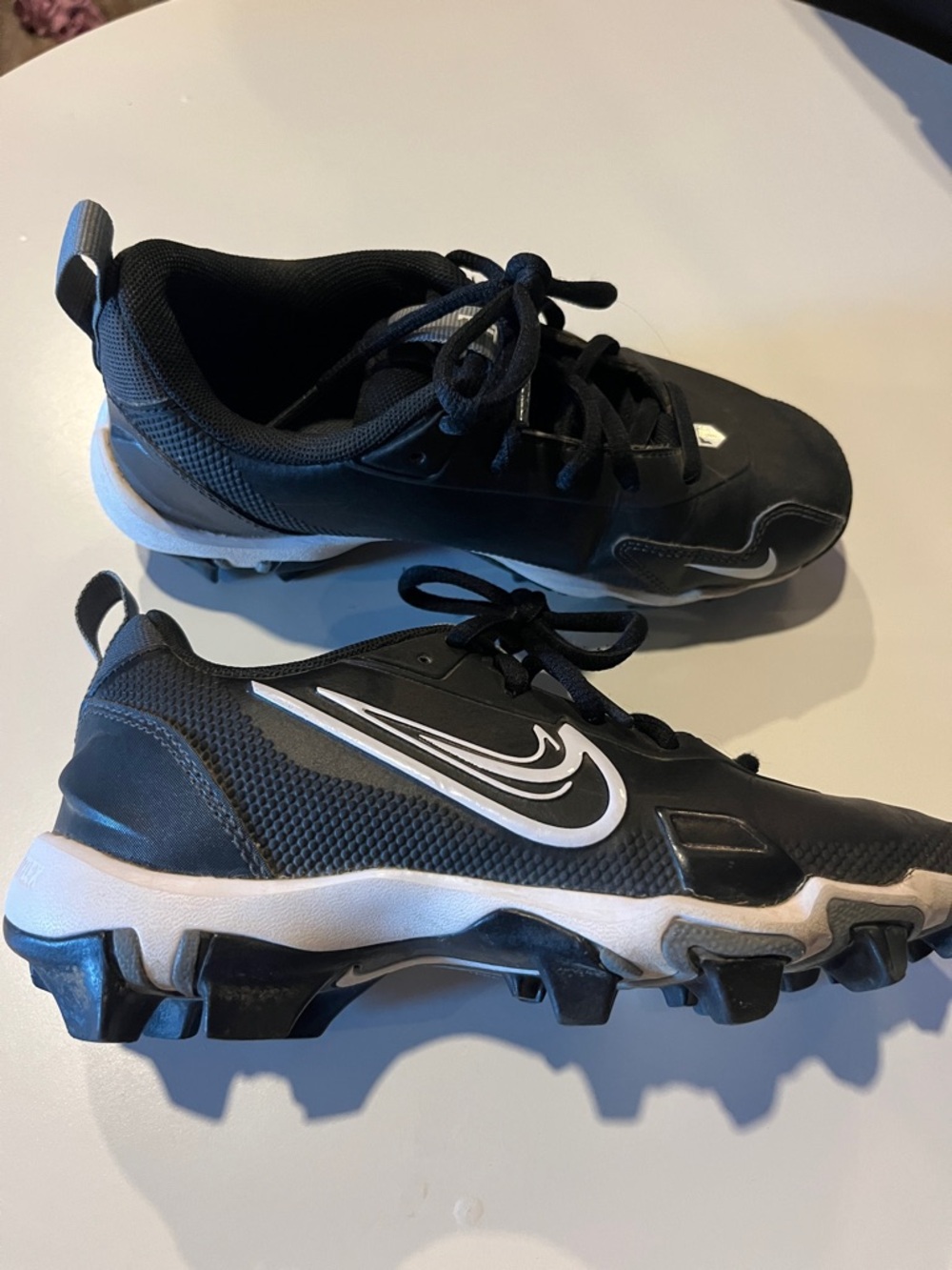 Nike Black and White Baseball Cleats